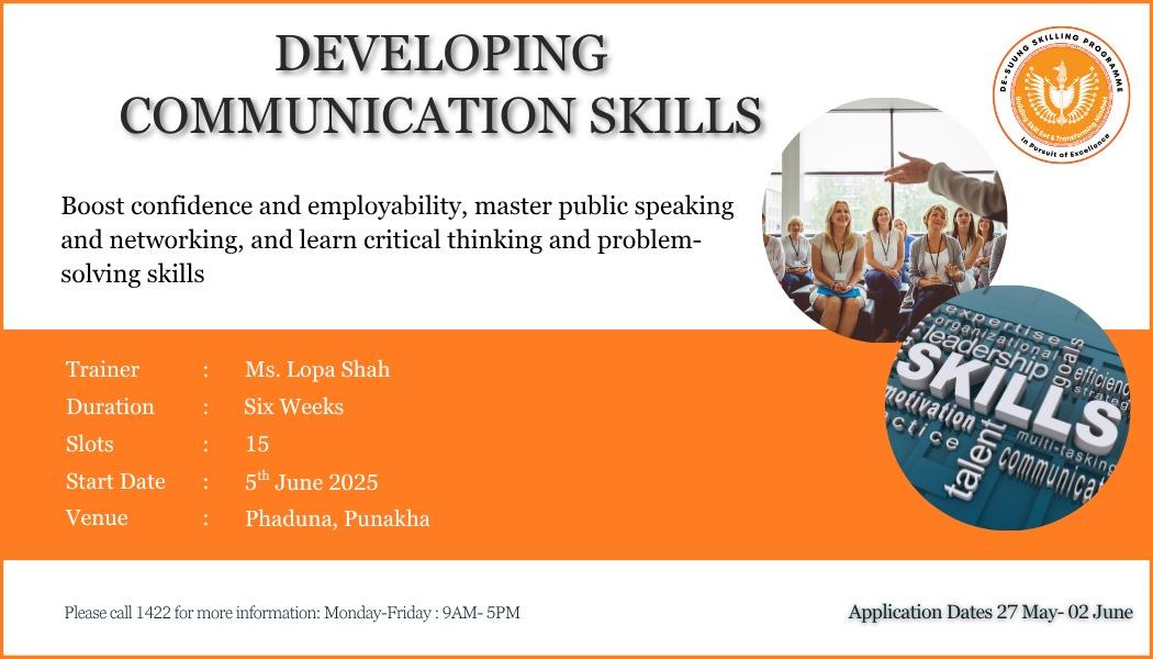 *Re-Announcement Developing Communication Skills *